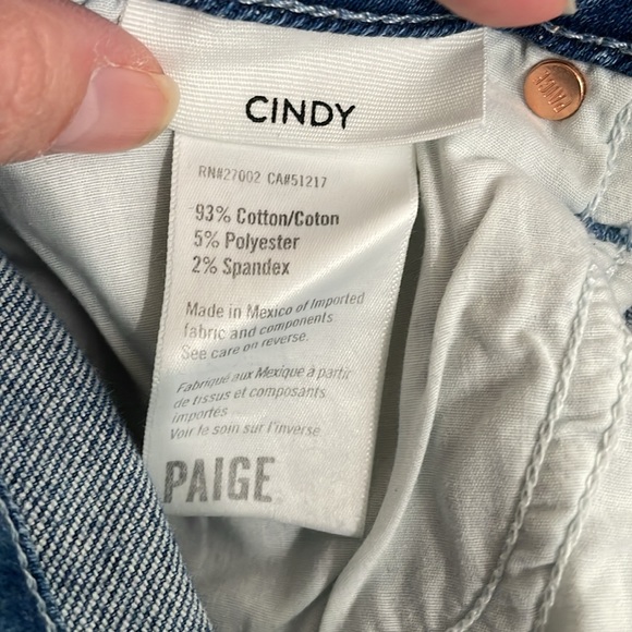 PAIGE Women’s Jeans 25 Cindy Straight Distressed Raw Hem Crop - Picture 7 of 8